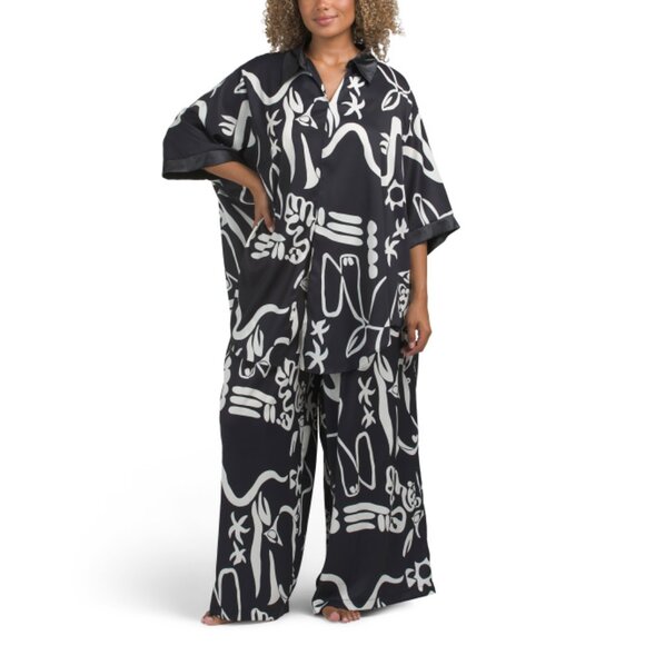 NANCY YANG Black 2pc Pants Set